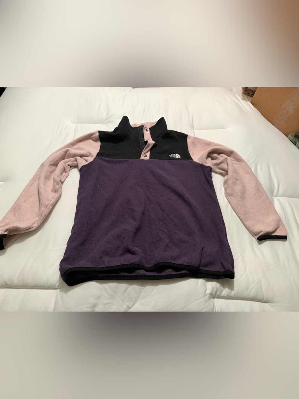 The North Face Girls' Fleece Jacket - Black & Light Pink